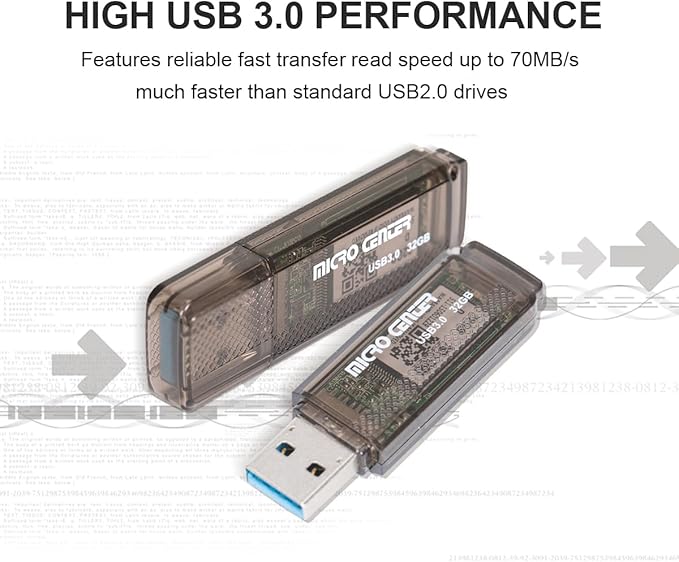 INLAND Micro Center SuperSpeed 5 Pack 64GB and 5 Pack 32GB USB 3.0 Flash Drive Mixed Multipack Thumb Drive Memory Data Storage Bulk, Much Faster Than USB2.0 Flash Drive