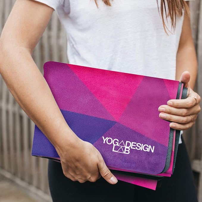 YOGA DESIGN LAB | The Combo Yoga Mat | Eco Luxury | Ideal for Hot Yoga, Power, Bikram, Ashtanga, Sweat | Studio Quality | Includes Carrying Strap!