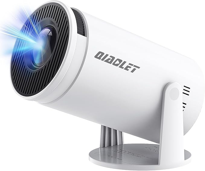 Mini Projector with Latest Android 13 - 2025 Portable Movie Projector with WiFi 6 Bluetooth 5.2: Built-in Apps, 4K/1080P Support, Auto Keystone, 180° Rotatable, 40"-130" Big Screen Video Projector