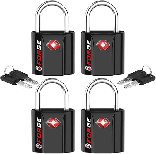 TSA Approved Luggage Locks, Ultra-Secure Dimple Key Travel Locks with Zinc Alloy Body