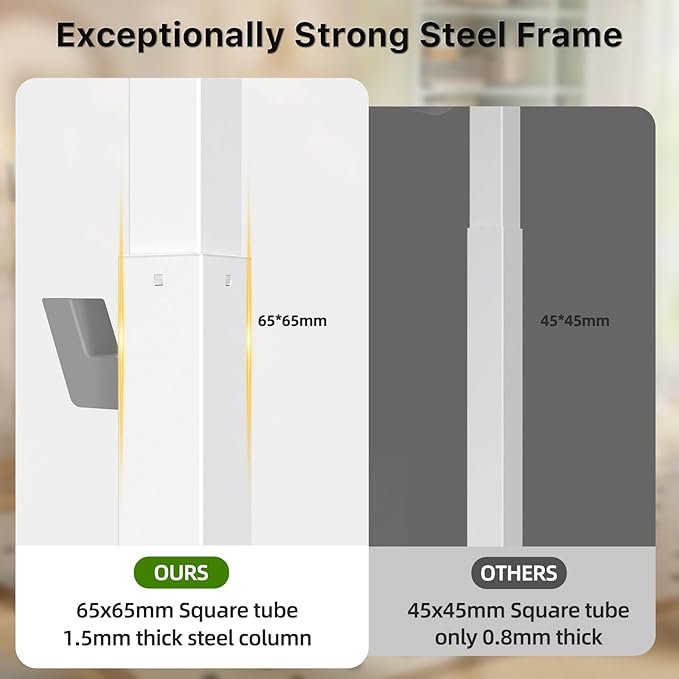 Glass Mobile Standing Desk, Height Adjustable Rolling Laptop Table, 27 inches Portable Sit Stand Desk with Wheels and Hook, Pneumatic Computer Workstation, White