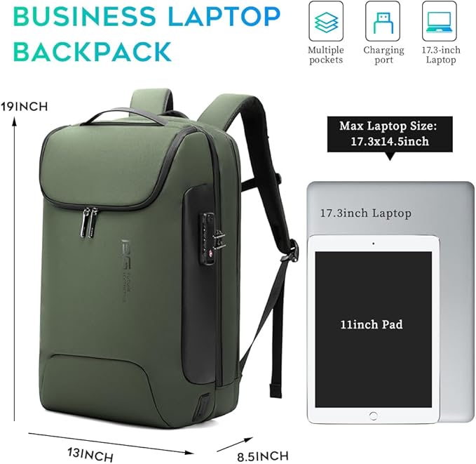 BANGE Anti-Theft Backpack,Tech Backpacks, 17 Inch Laptop Backpack with USB3.0 Charging Port, Mens Travel Backpack for Men and Women…