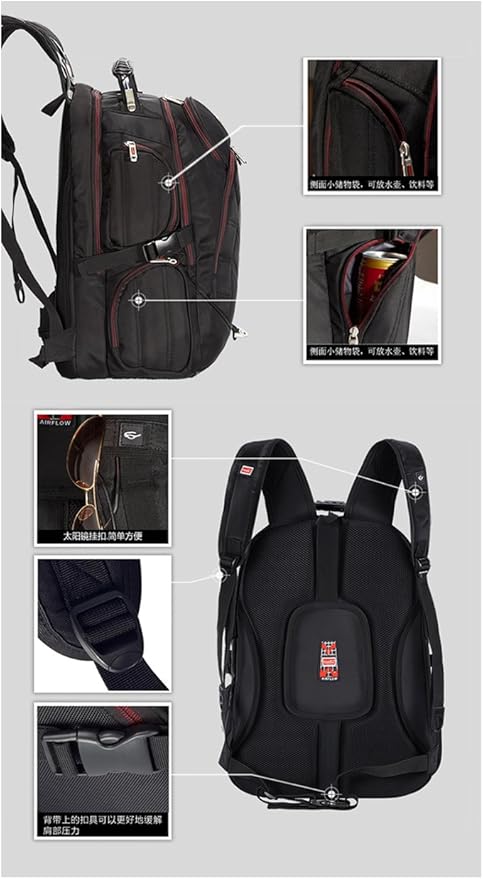 18.4 Inches Laptop Backpack Fits up to 18 Inch Gaming Laptops for Dell, Asus, Msi,Hp (Black)