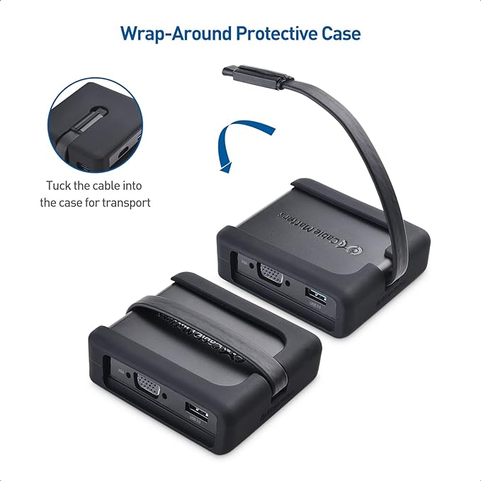 Cable Matters 7-in-1 USB C Hub with Triple Display (HDMI, DisplayPort, VGA), 2X USB 3.0, Gigabit Ethernet, 100W Charging - Thunderbolt 4 /USB4 Compatible with MacBook Pro, Dell XPS, Surface Pro