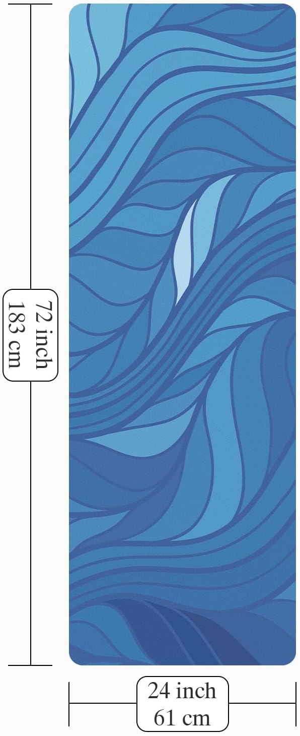 Travel Yoga Mat, Non-slip Foldable Travel Fitness Mat With Carry Bag for Yoga, Exercise, Pilates, 1.5mm Thick Lightweight Exercise Yoga Mat for Women