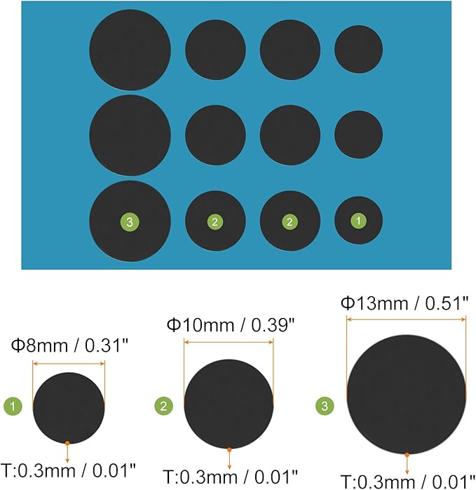 MECCANIXITY Webcam Cover Slide 0.3mm Thick Round Plastic Laptop Camera Cover Slide Web Blocker Protect Privacy for Computer, Laptop Black 12 Pack