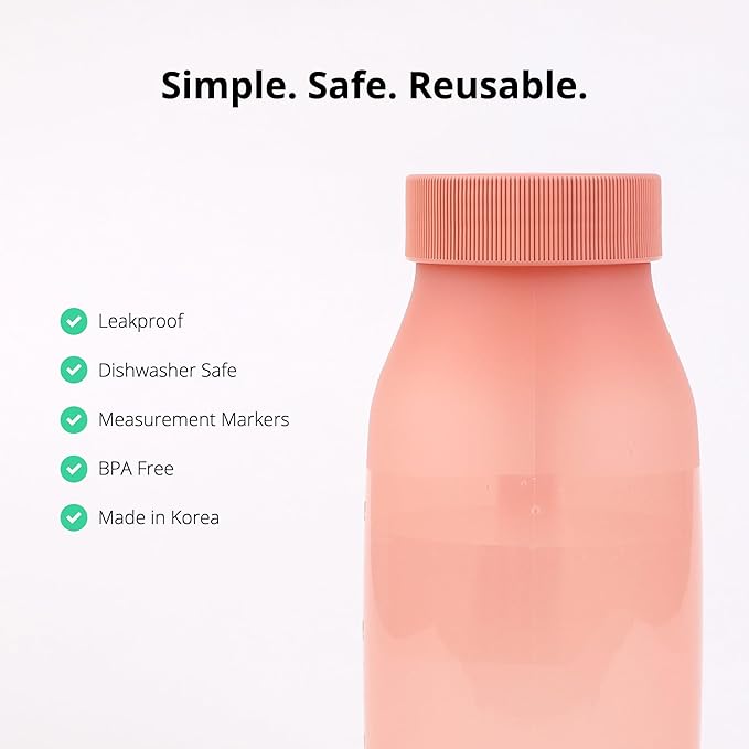 BLUE GINKGO Collapsible Water Bottle [2-Pack] – Lightweight, Foldable Silicone Bottles for Travel, Hiking, and Camping (16.9oz, Made in Korea, Rose Pink)