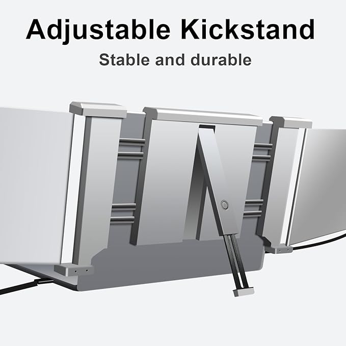 YUTOO Laptop Screen Extender, 14" Portable Triple Monitor for Laptops 315° Rotate| Plug and Play| 1080P| FHD, Laptop Monitor Extender for 13.5~16.5" Laptops, HDMI/USB-A/Type-C,for Mac/Wins/Android/Dex