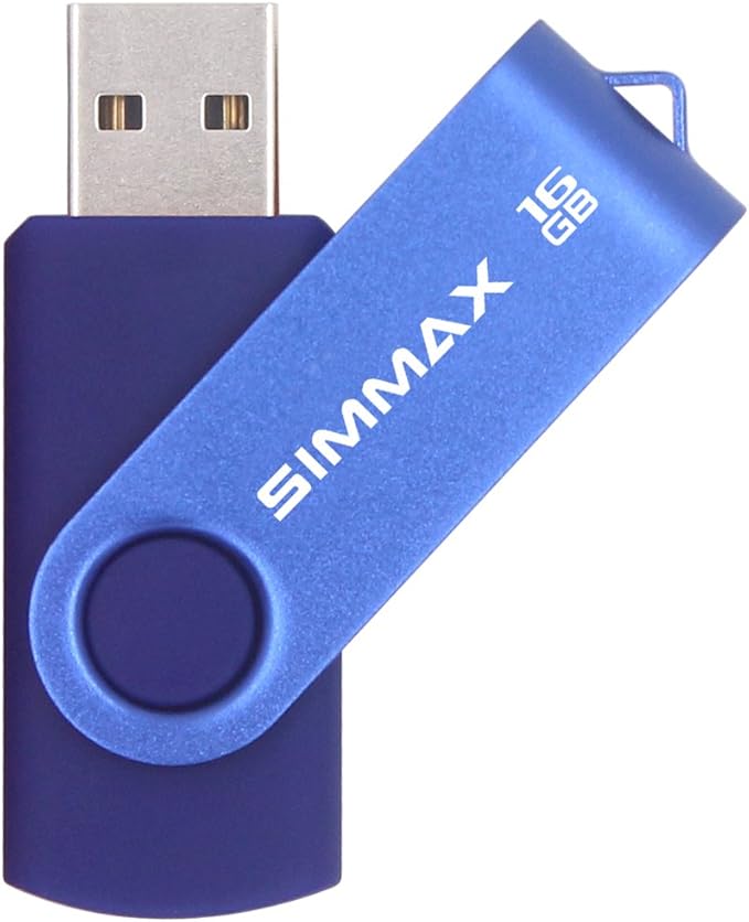 USB Flash Drives 2 Pack 16GB Memory Stick Swivel Design USB 2.0 Flash Drive Thumb Drive Zip Drives (16GB Blue Green)