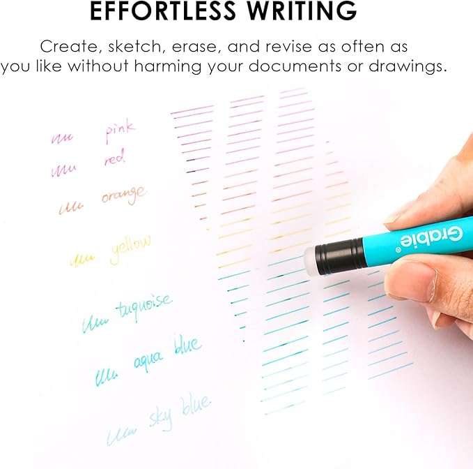 Grabie 36 Colors Erasable Gel Pens, Make Mistakes Disappear Colored Pens, Assorted Color Inks for Drawing Writing Planner, Set of 36