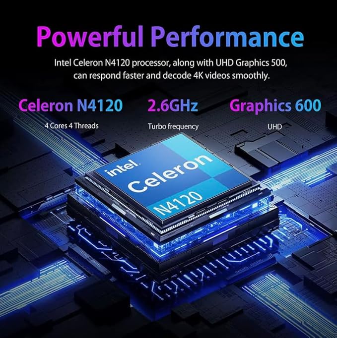 HP 2024 Premium 14" Micro-Edge Portable Laptop Student Business, Intel Quad-Core N4120, 16GB RAM, 320GB (64GB eMMC+ 256GB Card), Webcam, WiFi, Windows 11S + 1 Year Office 365, MarxsolAccessory White