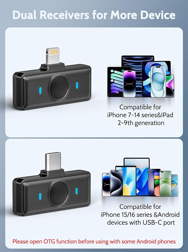 AOCHUAN Gimbal Stabilizer for iPhone & Android,3-Axis Phone Gimbal w/Wireless Lavalier Microphone,Built-in 7.8" Extension Pole,OLED Display,Phone Stabilizer for Video Recording TikTok(V8 Mic Kit)