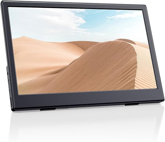 Portable Monitor, 11.6" HDMI USB-C IPS External Screen Small, Built-in Dual Speakers Gaming for Laptop PC, Plug & Play,Lightweight Small Monitor for On-The-Go Use,Black