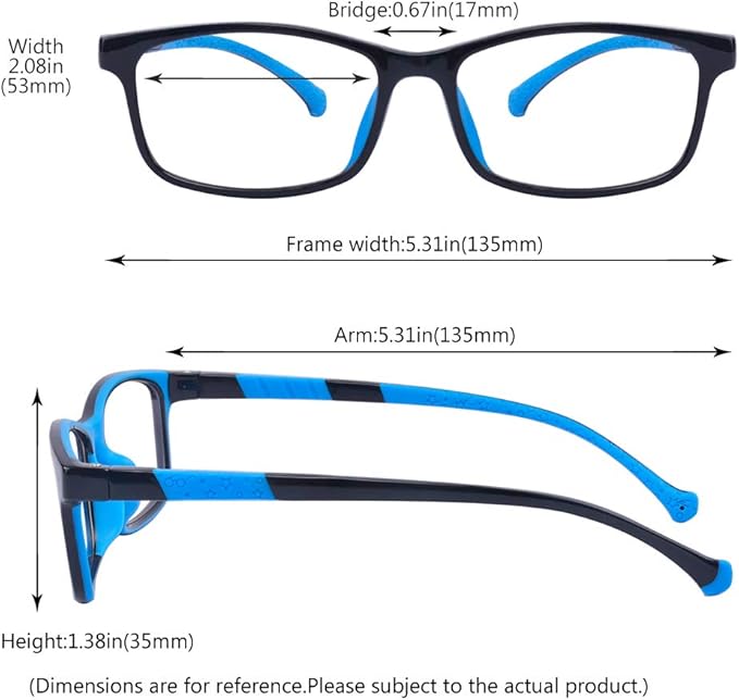 Outray Kids Blue Light Glasses for Teens Anti Eyestrain Computer Gaming Blue Light Glasses for boys Age 7-15