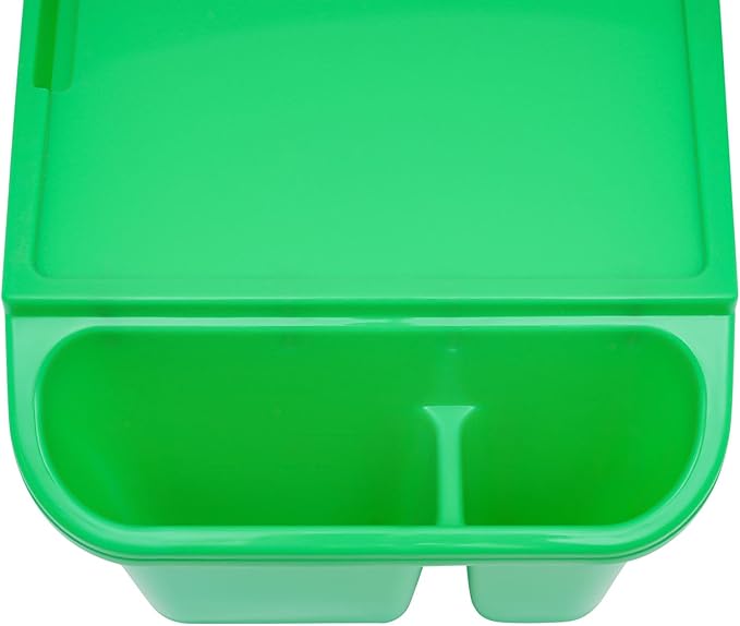 12PCS Kids Lap Desk Tray, Portable Plastic Activity Table, 19.69×9.84×7.1in Lap Bed Table with Storage Slots & Cup Holder, for Eating, Writing, Kids (Green)