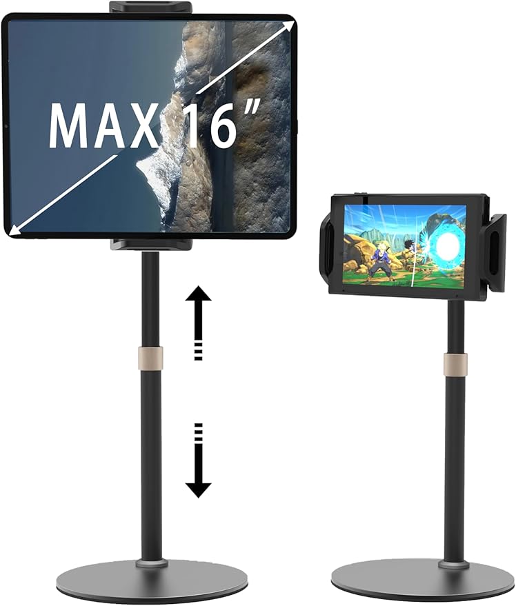 MAGIPEA Tablet Stand and Holder, Adjustable Bendable Holder for Desk, Stable, Compatible with Ipad Pro 12.9, 11, 10.2, Mini, Kindle, Switch, Nexus, Tab, Portable Screen and Most 4.7-16" Devices