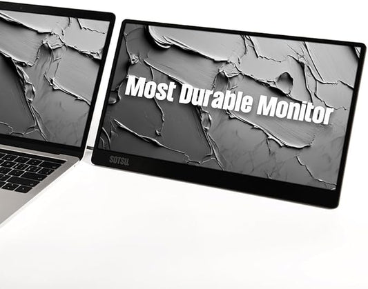 SOTSU FlipAction Go 14" Premium Portable Monitor SFA14PMMG | Robust but Lightweight | Tempered Glass Cover | 1080p | 400 Nits | 100% sRGB | 5W | Super Versatile | USB C or Mini HDMI