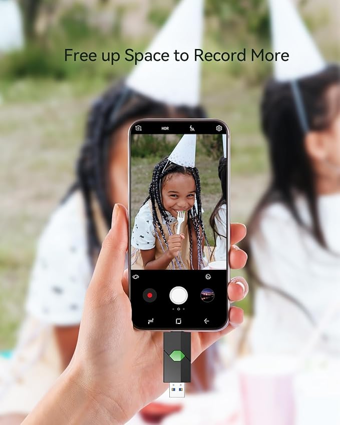 K&ZZ Type-C USB Flash Drive 64G, Thumb Dual Drive USB 3.0 + Type-C, USB C Memory Stick for iPhone Photos