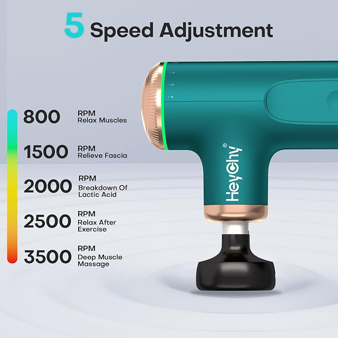 Mini Massage Gun with Heat Function, Heated Massage Head for Deep Tissue Pain Relief, Portable Muscle Massager for Athletes, Compact Percussion Gun