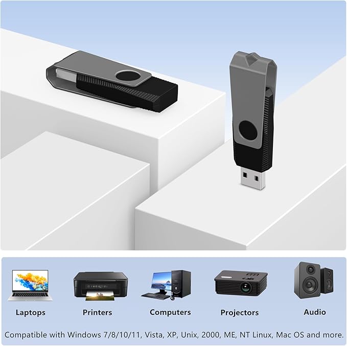 AGECASH 2GB Flash Drives 20 Pack USB 2.0 Flash Drives 2GB Thumb Drive 20 Packs Swivel Pendrive Zip Drive USB Memory Stick with 20PCS Lanyard Jump Drive Multipack Gray