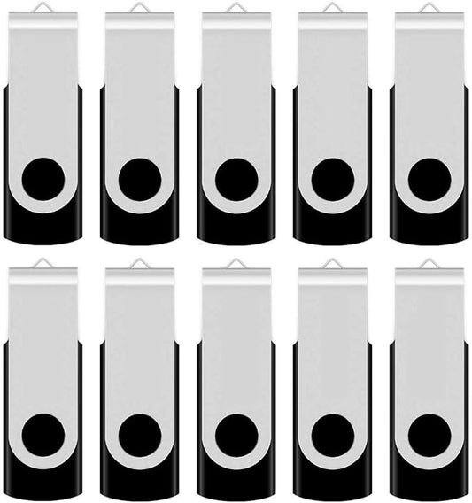 Aiibe Wholesale Bulk Flash Drives 8GB 8G USB Flash Drive 50 Pack 8GB USB 2.0 Thumb Drives, Black