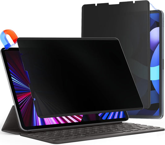 Upgraded 360° iPad Pro 12.9 inch Privacy Screen Protector (Landscape+Portrait Privacy), Magnetic Removable 4-Way Anti Spy Screen Film for Apple iPad Pro 12.9" 6th 5th 4th 3rd Generation 2022 2021 2020