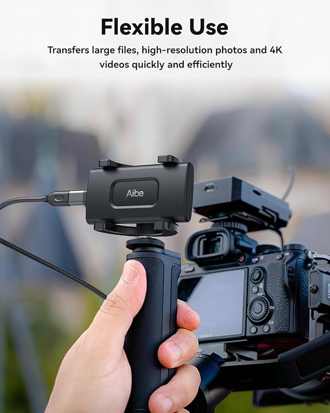 Aiibe 500GB External Solid State Drive USB C Portable SSD USB 3.2 Gen 2, Up to 1050MB/s, External SSD 500GB External Hard Drive for iPhone 15/Pro, Laptop, Mac and PS4 (Black)