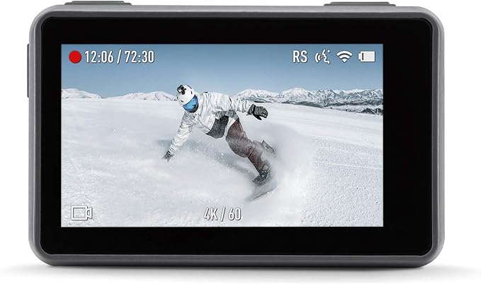 DJI Osmo Action - 4K Action Cam 12MP Digital Camera with 2 Displays 36ft Underwater Waterproof WiFi HDR Video 145° Angle, Black