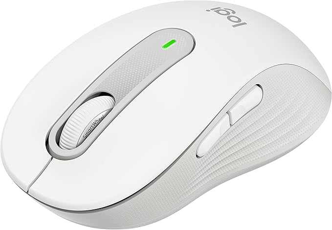 Logitech Wireless Mouse Signature M650 - Small to Medium Sized Hands, Right Handed, 2-Year Battery, Silent Clicks, Customizable Buttons, Bluetooth, PC/Mac?Chromebook - Off White