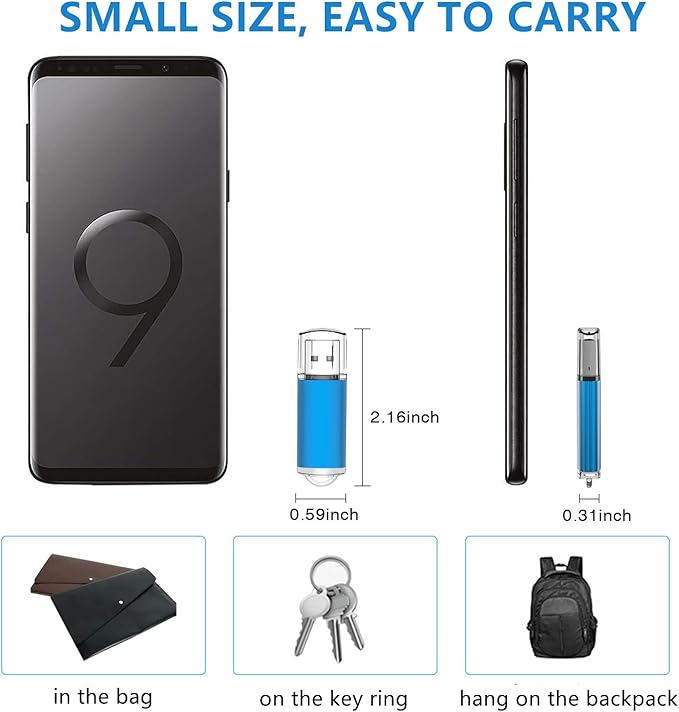 K&ZZ 16GB USB Flash Drive 5 Pack USB 2.0 Thumb Drives Memory Stick Gig Drive 16G Pen Drive USB Stick Flash Stick Jump Drive for PC Laptop, Multicolored