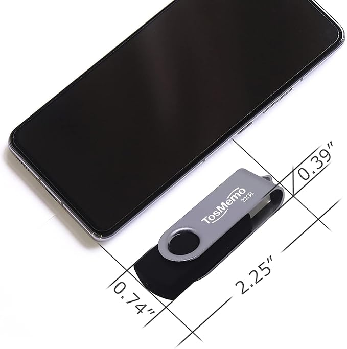 USB Flash Drive 32GB Thumb Drive USB 2.0 Flash Drive Swivel Jump Drive Pen Drive Memory Stick for Data Storage(2 Pack,Black & Blue)