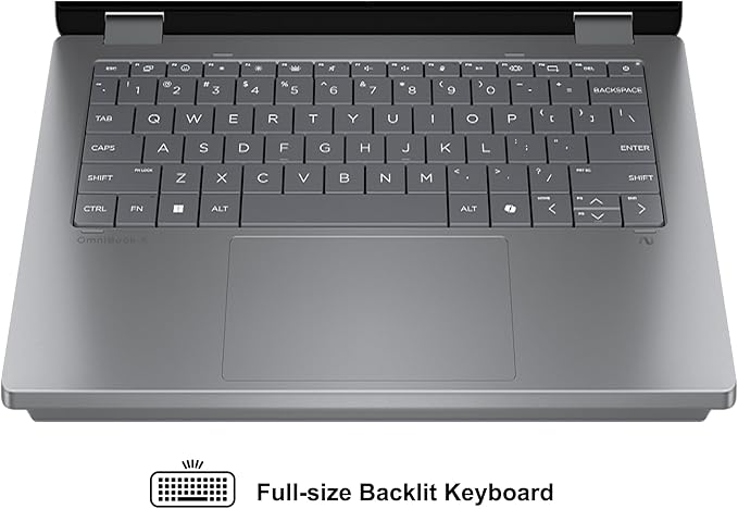 HP OmniBook X Flip 2-in-1 Laptop 14" WUXGA IPS Touch (400nits) AMD 6-core Ryzen AI 5 340 (Up to 50 Tops) 16GB RAM 1TB SSD for Creator Designer Business Professional Win11 ICP Hub/Copilot+ AI PC