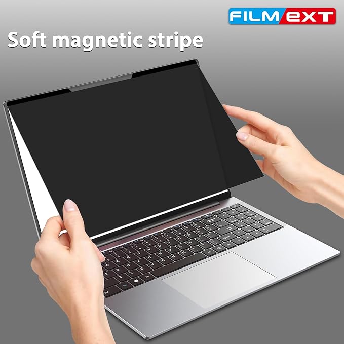 FILMEXT Magnetic Laptop privacy screen 13.3 inch for 16:9 Widedisplay, Removable Laptop Privacy Screen Shield Anti Glare Blue Light Filter for HP/Dell/Acer/Lenovo/Asus
