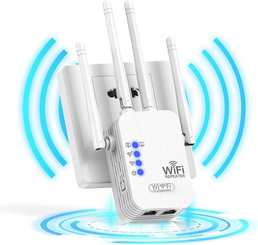 WiFi Extender, WiFi Extenders Signal Booster for Home Up to 9000 sq.ft 5G/2.4G, WiFi Range Extender, Wireless Repeater, Long Range Amplifier with Ethernet Port, Alexa Compatible