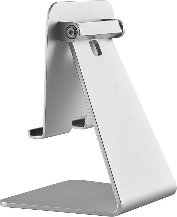 Heavy-Duty Tablet Stand for Desk, Portable Monitor Stand, iPad Stand, Especially Suitable for Large-Sized and Heavy Devices(7''-18''), with Superior Touch Stability.(Silver)