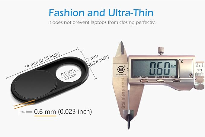 CloudValley Camera Cover Slide, 0.023Inch Ultra-Thin Black&White, Web Webcam Cover for MacBook air, Laptop, iMac, Desktop, PC, MacBook Pro, iPad, iPhone 8/7/6, Privacy Protection [2 Packs]