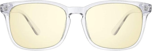 TIJN Gaming Glasses Blue Light Blocking Glasses for Women Men Nerd Eyeglasses Anti Eyestrain Anti UV Glare (Transparent(Gaming Glasses))