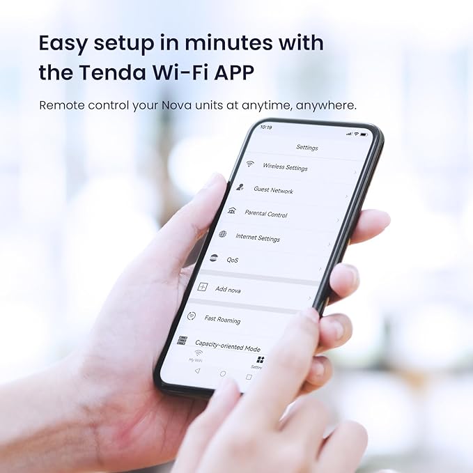Tenda Nova Mesh WiFi System MW6 - Covers up to 4-6 Bedroom Houses- AC1200 Whole Home WiFi Mesh System - Gigabit Dual-Band Mesh Network - Replaces Wireless Router and WiFi Extender - 3-Pack