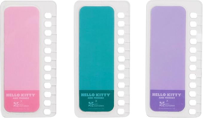 Erin Condren Snap-in Mini Planner Bookmark, Set of 3 Colorful Planner Accessories, Fits Spiral Coiled Notebooks & Agendas, Durable Plastic Page Markers for Stylish Organization, Hello Kitty 2