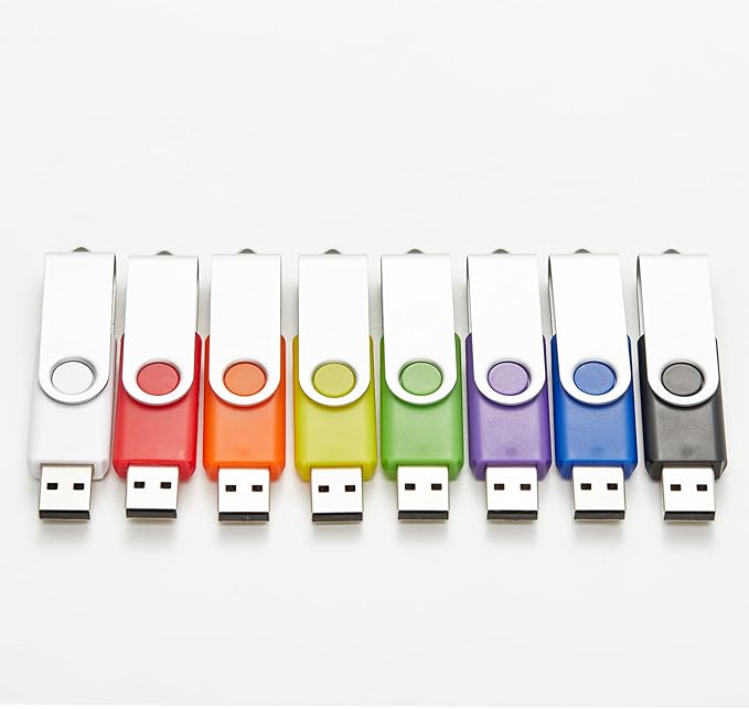 5 Pack 256MB USB Flash Drives in 5 Random Colors USB 2.0 Wholesale Lot Bulk Memory Sticks (5 Pack, 256MB)
