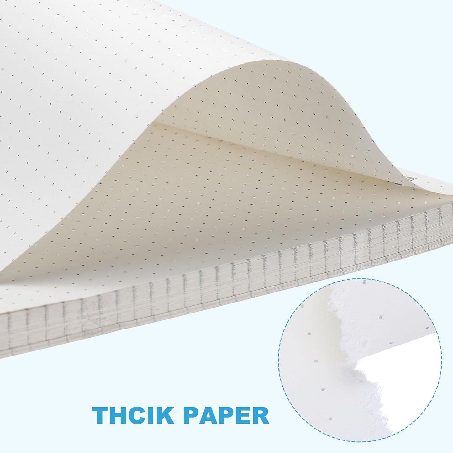 PATIKIL A6 Dot Grid Paper 6-Ring Binder Loose Leaf Planner Filler Paper Planner Inserts, 160 Sheets/320 Pages, Lined