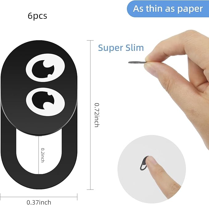 6PCS Laptop Camera Cover Slide Cute Panda Camera Cover for Laptops/Smartphone, Cute Panda Camera Cap for Spot Show, Ultra Thin Laptop Webcam Cover for Computer Protecting Your Visual Privacy