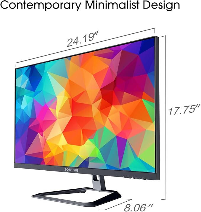 Sceptre 4K IPS 27" 3840 x 2160 UHD Monitor up to 70Hz DisplayPort HDMI 99% sRGB Build-in Speakers, Black 2021 (U275W-UPT)