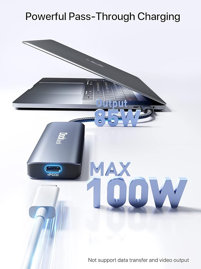 Dockteck 5-in-1 USB-C Multiport Adapter, 8K HDMI, 100W PD, 3 x USB 3.0 for Steam Deck, MacBook Pro/Air M1, iPad Pro/Air, Surface Pro 7/8/X