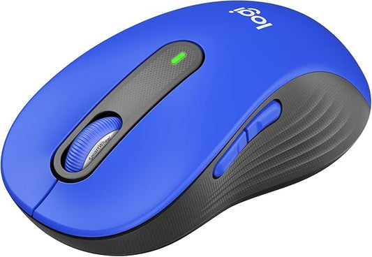 Logitech Wireless Mouse Signature M650 L Full Size - Large Hands, 2-Year Battery, Silent Clicks, Customizable Buttons, Bluetooth, PC/Mac/Chromebook - Classic Blue, Right-Handed, Large