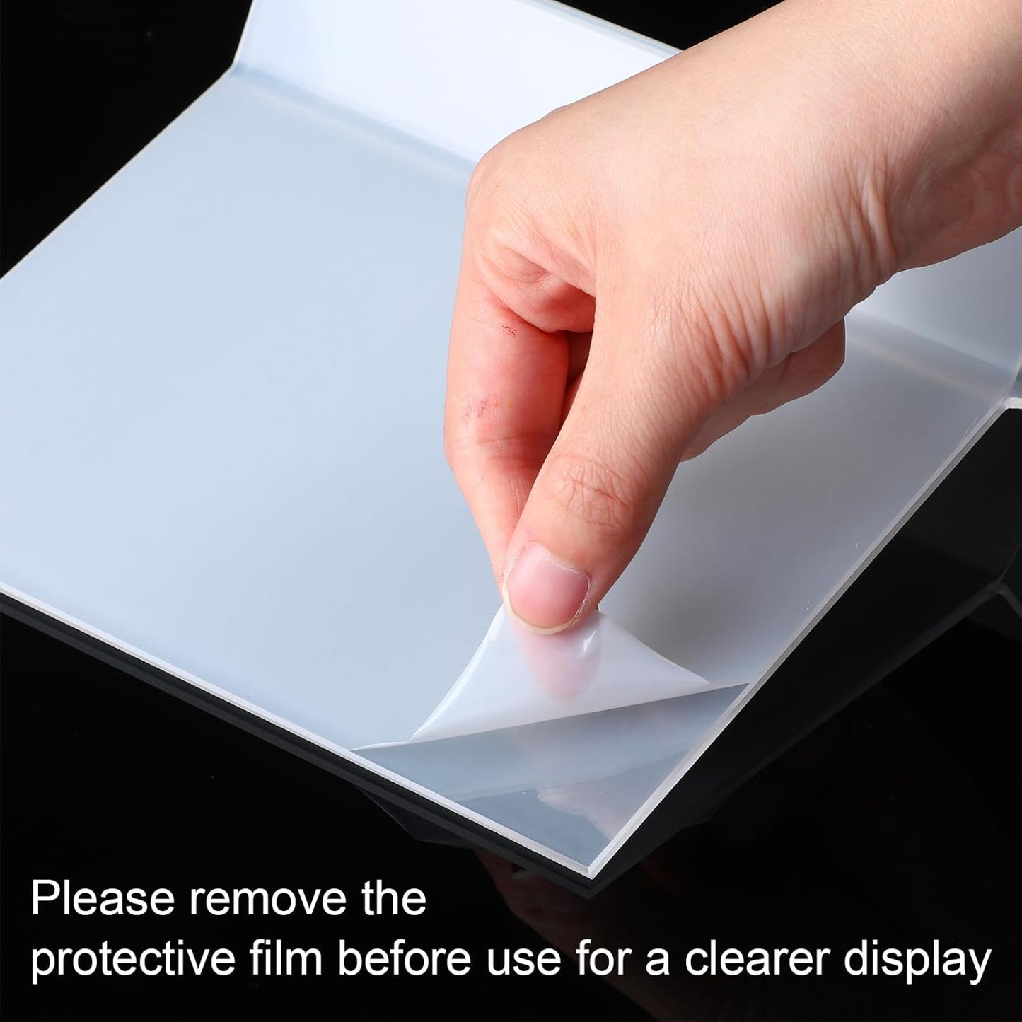 Yulejo 24 Pack Acrylic Sign Holder, Plastic Clear Table Display Holder Double Sided Menu Display Stands T Shaped Card Picture Frames for Office, Weddings, Meetings, Hotels(7 x 5 Inches)