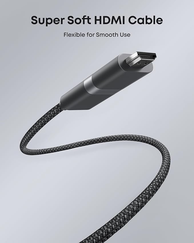 Anker Nano USB C to HDMI Cable Adapter with 140W PD Fast Charging Port, 4K@60Hz,Sustainable with Advanced Shielding, Thunderbolt 5/4/3 Compatible, for MacBook, iPhone, HD TV (6FT,Black)