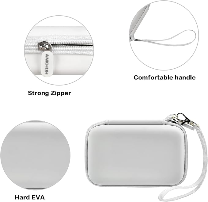 Travel Case for UCOMX for Nano/for Iseyyox/for LISEN/for RTOPS 3 in 1 Wireless Charger, Foldable Magnetic Charging Station Storage Holder Bag for Fast Charge Pad Cable and Adapter, White-Box Only