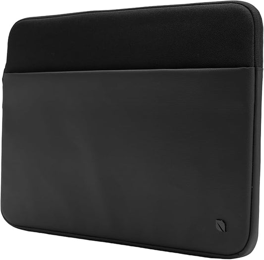 Incase A.R.C. Sleeve with ReSpun Recycled Polyester - 15 inch and 16 inch MacBook/Laptop & iPad/Tablet Case - Cushioned Faux Fur Lining, External Zippered Slip Pocket - Black