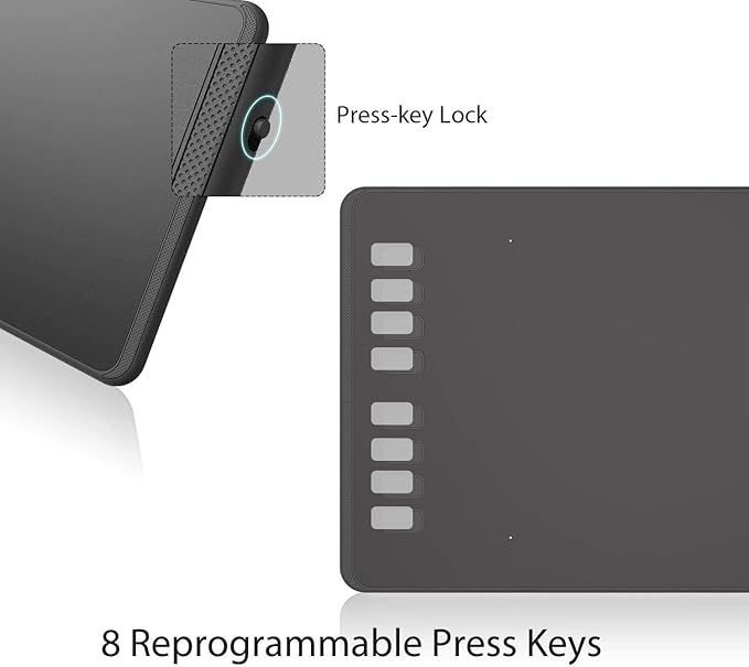 HUION Inspiroy H950P Drawing Tablet, 8x5 inch Digital Art Tablet with Battery-Free Stylus, 8192 Pen Pressure, Tilt, 8 Hot Keys, Graphic Tablet for Design, Writing, OSU, Work with Mac, PC, Mobile